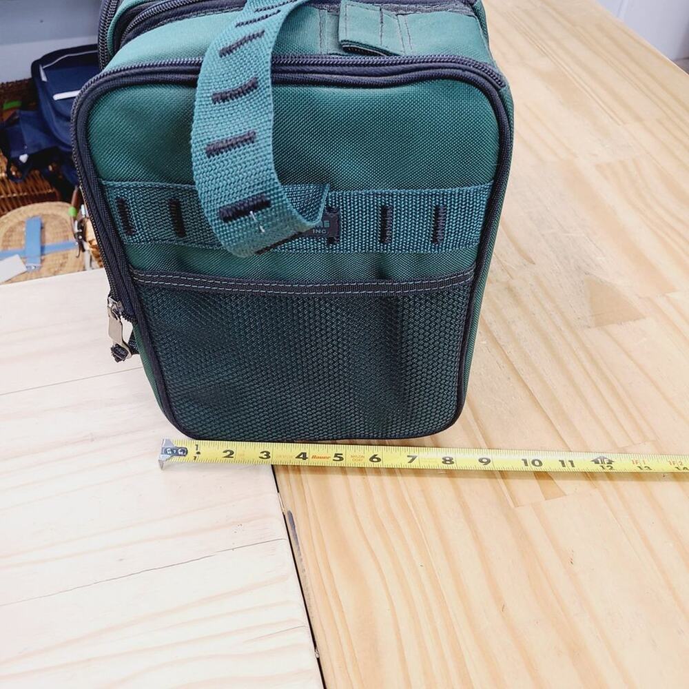 Insulated Picnic Duffle for 2, 'PICNIC TIME' Hunter Green, PRE-OWNED - Picture 4 of 8